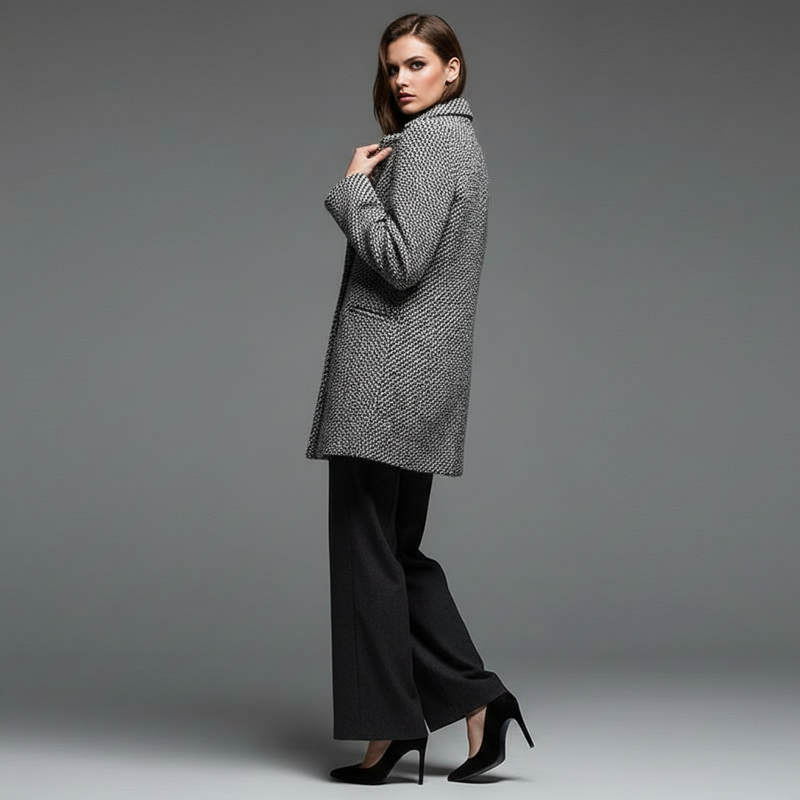 Elegant Long Wool Coat | Women's Winter Coat
