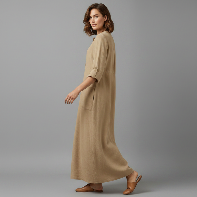 Tina | Women's Plus Size Summer Maxi Dress in Soft Fabric