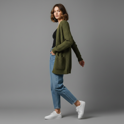 Elegant Women's Cardigan | Versatile Black Cardigan Sweater