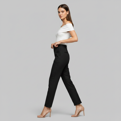 High Waist Women's Suit Trousers | Elegant Office Wear