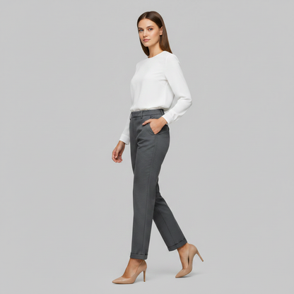 High Waist Women's Suit Trousers | Elegant Office Wear