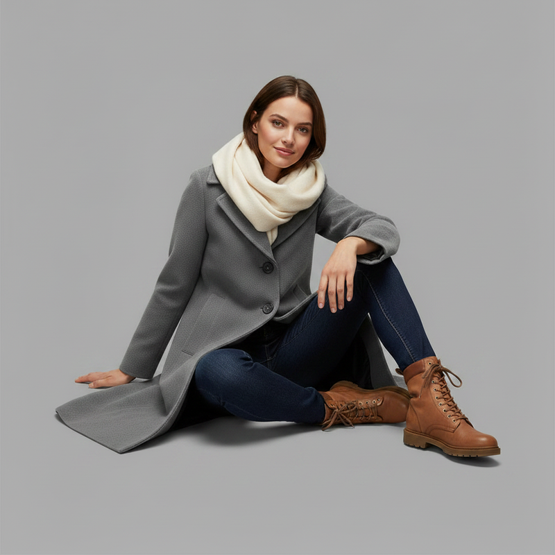 Elegant Long Wool Coat | Women's Winter Coat