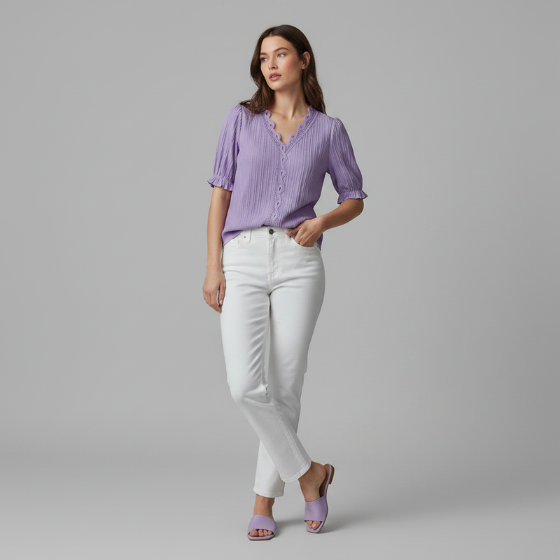 Elegant Puff Sleeve Blouse | Women's Summer Top