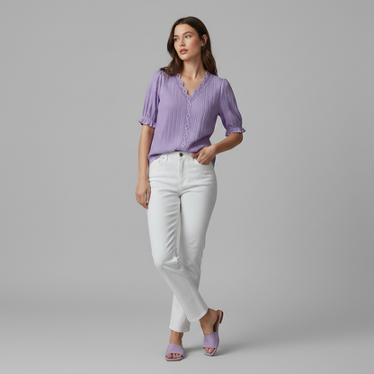 Elegant Puff Sleeve Blouse | Women's Summer Top