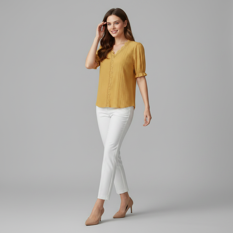 Elegant Puff Sleeve Blouse | Women's Summer Top
